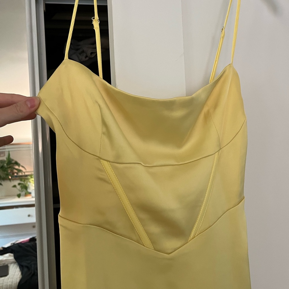 Meshki Desirie Corset Maxi Dress - Lemon (Yellow)